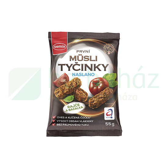 GLUTÉNMENTES SEMIX VÖRÖS LENCSE MÜZLIFALATOK PARADICSOM-BAZSALIKOM 55G