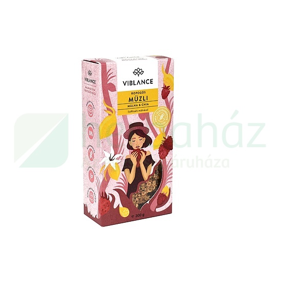 GLUTÉNMENTES VIBLANCE MÁLNA-CHIA ROPOGÓS GRANOLA 300G