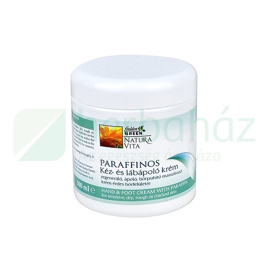GOLDEN GREEN NATURA VITA PARAFFINOS KÉZ ÉS LÁBÁPOLÓ KRÉM 500ML