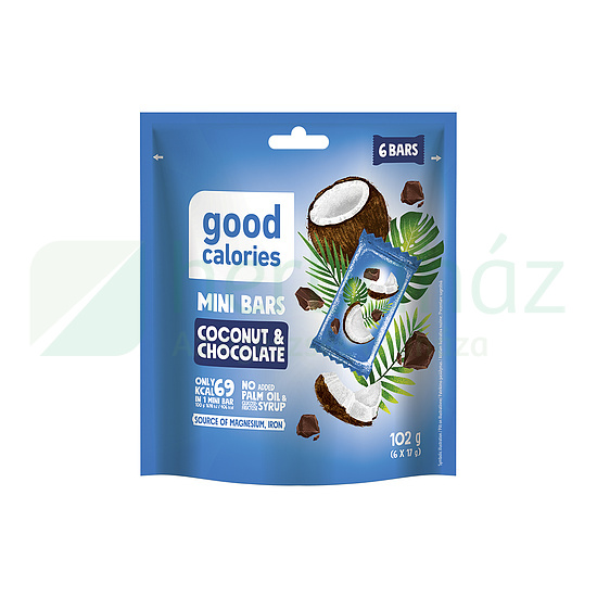 GOOD CALORIES MINI SZELET KÓKUSZ-CSOKOLÁDÉ 102G