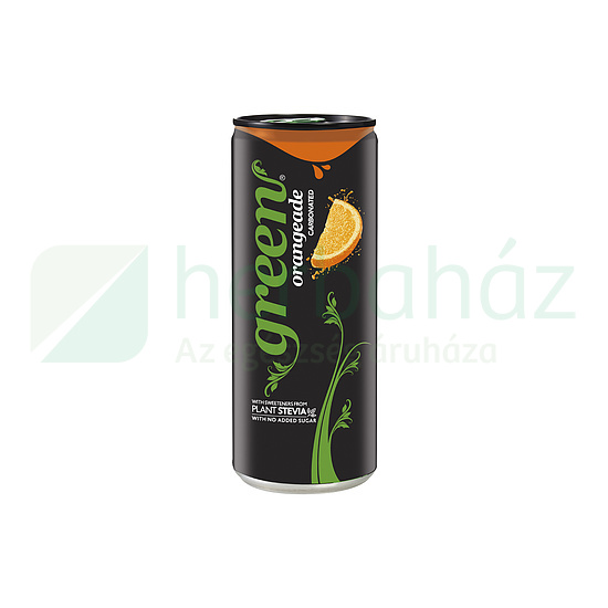 GREEN NARANCS ÍZŰ SZÉNSAVAS ÜDÍTŐITAL STEVIAVAL 330ML DRS+50FT BETÉTDÍJ