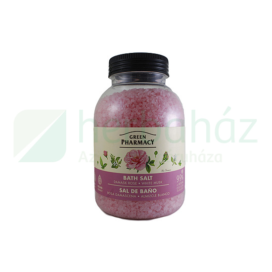 GREEN PHARMACY FÜRDŐSÓ DAMASZKUSZI RÓZSA ÉS FEHÉR PÉZSMA KIVONATTAL 1000G