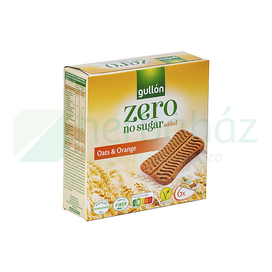 GULLON SNACK ZERO ZABOS NARANCSOS KEKSZ ÉDESÍTŐSZERREL 144G