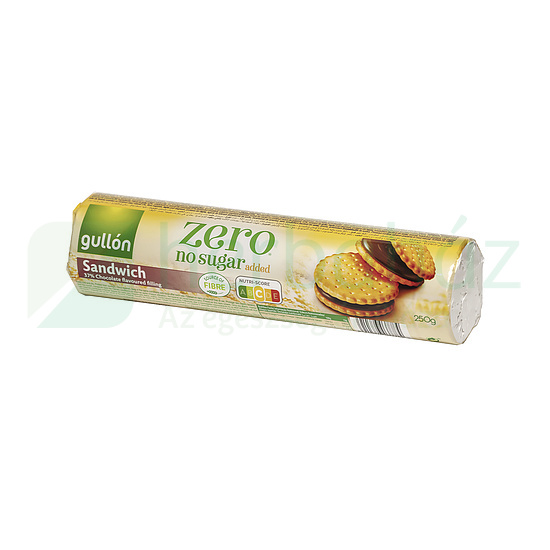 GULLON ZERO SZENDVICSKEKSZ ÉTCSOKOLÁDÉVAL 250G