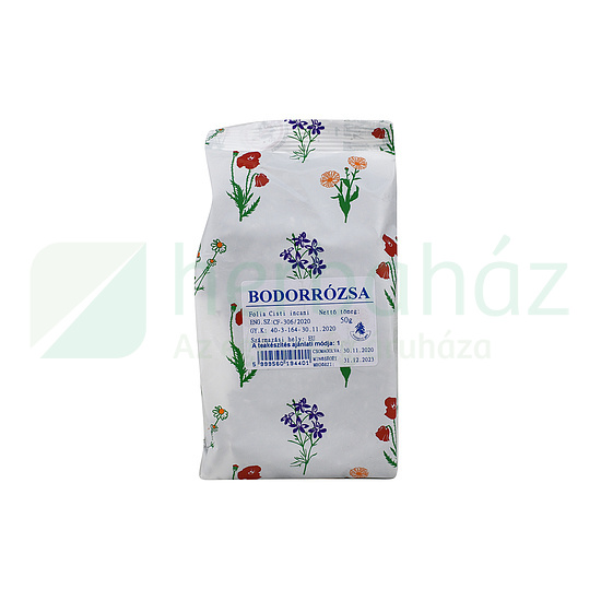 GYÓGYFŰ TEA BODORRÓZSA SZÁLAS 50G