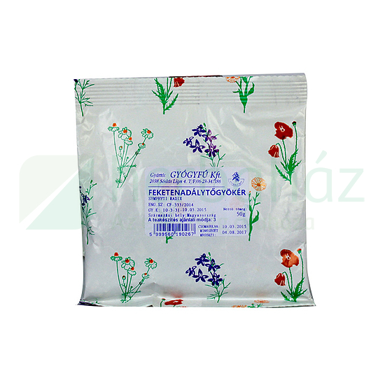 GYÓGYFŰ TEA FEKETE NADÁLYTŐ GYÖKÉR SZÁLAS 50G /CSAK KÜLSŐLEG!/