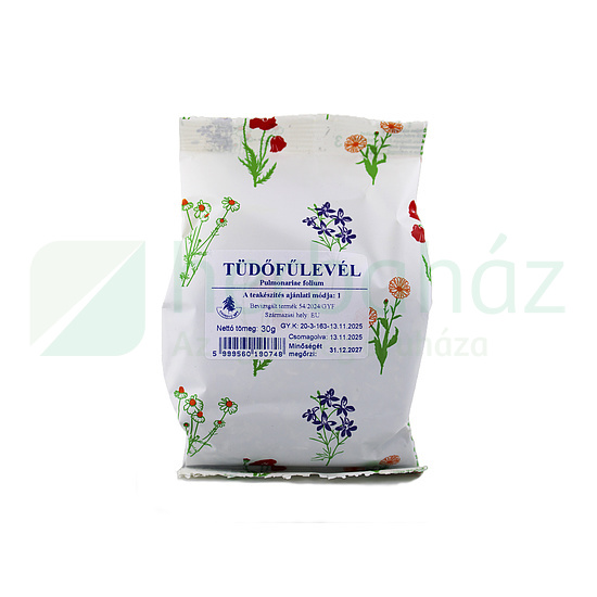 GYÓGYFŰ TEA TÜDŐFŰ LEVÉL SZÁLAS 30G