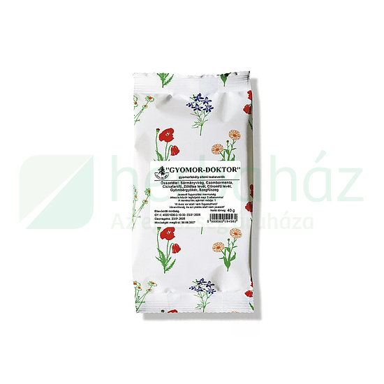 GYÓGYFŰ TEAKEVERÉK GYOMOR-DOKTOR (GYOMORFEKÉLY ELLENI TEAKEVERÉK) SZÁLAS 40G