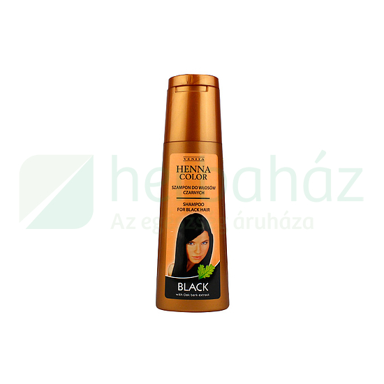 HENNA COLOR HAJSAMPON GYÓGYNÖVÉNYES FEKETE HAJRA 250ML