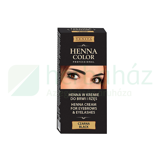 HENNA COLOR SZEMÖLDÖK ÉS SZEMPILLA KRÉMFESTÉK FEKETE 15G