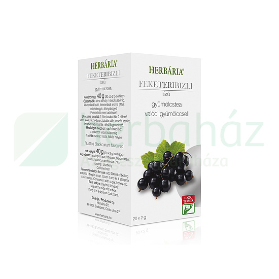 HERBÁRIA GYÜMÖLCSTEA FEKETERIBIZLI ÍZŰ FILTERES 40G