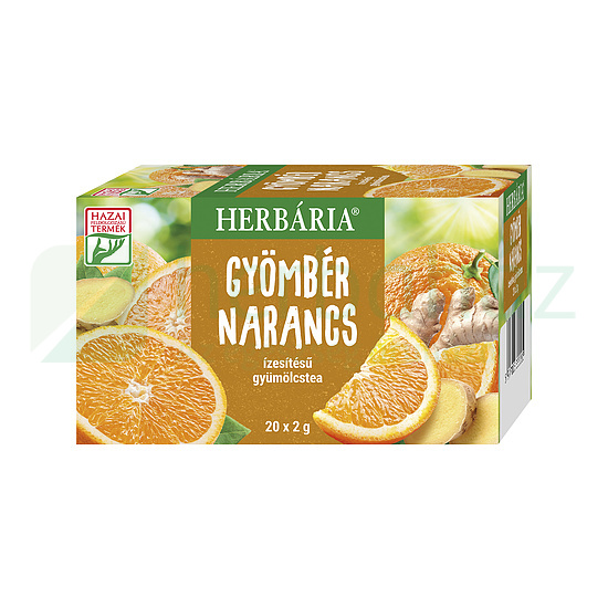 HERBÁRIA GYÜMÖLCSTEA GYÖMBÉR NARANCS ÍZESÍTÉSŰ FILTERES 20DB