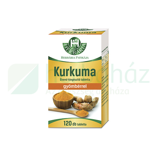 HERBÁRIA KURKUMA GYÖMBÉR TABLETTA 120DB