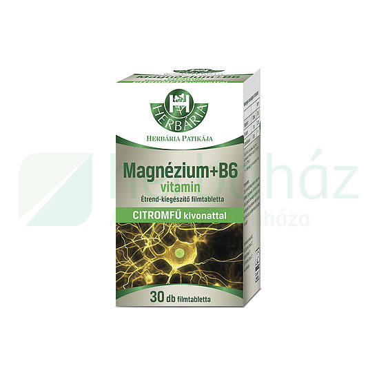 HERBÁRIA MAGNÉZIUM+B6 VITAMIN CITROMFŰ KIVONATTAL FILMTABLETTA 30DB