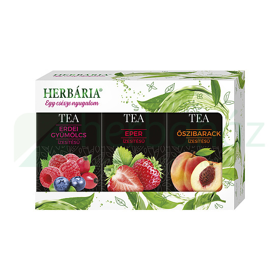 HERBÁRIA TRIOPACK - ERDEI GYÜMÖLCS, ŐSZIBARACK ÉS EPER ÍZESÍTÉSŰ FEKETE TEA FILTERES 3X20DB
