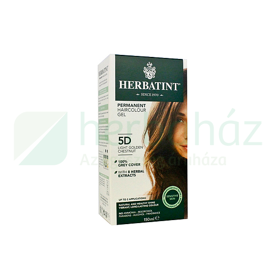HERBATINT TERMÉSZETES TARTÓS HAJFESTÉK 5D (VILÁGOS ARANYGESZTENYE) 150ML