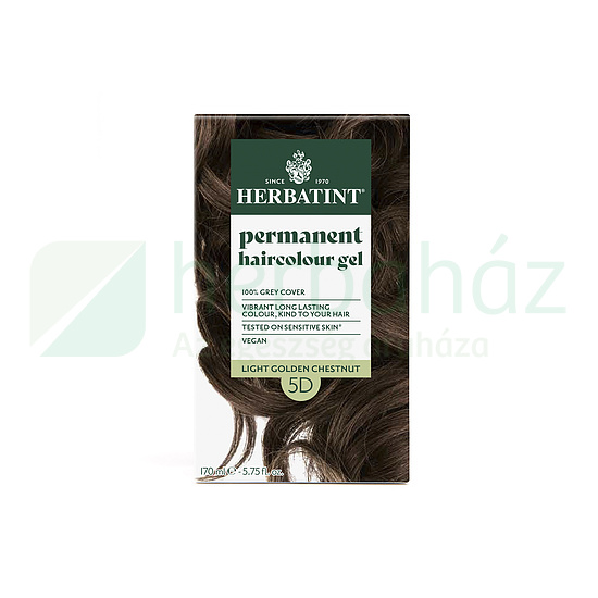 HERBATINT TERMÉSZETES TARTÓS HAJFESTÉK 5D (VILÁGOS ARANYGESZTENYE) 170ML