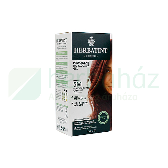 HERBATINT TERMÉSZETES TARTÓS HAJFESTÉK 5M (MAHAGÓNI VILÁGOS GESZTENYE) 150ML