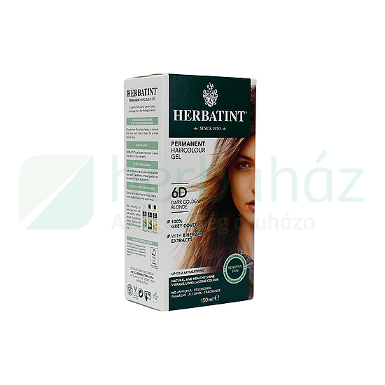 HERBATINT TERMÉSZETES TARTÓS HAJFESTÉK 6D (SÖTÉT ARANYSZŐKE) 150ML