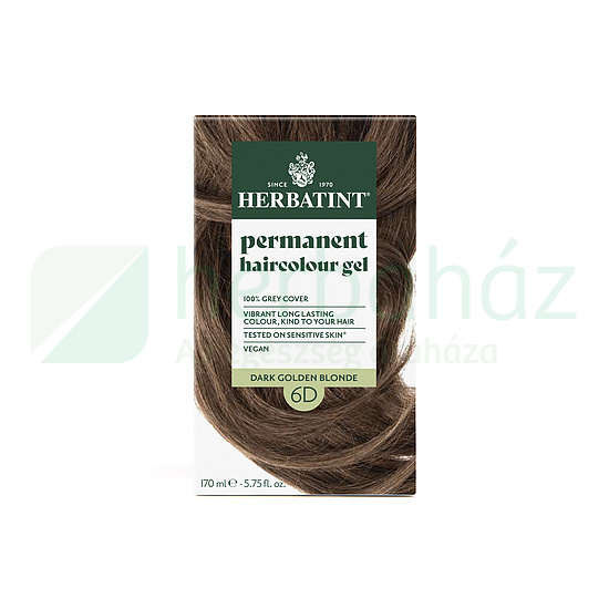 HERBATINT TERMÉSZETES TARTÓS HAJFESTÉK 6D (SÖTÉT ARANYSZŐKE) 170ML