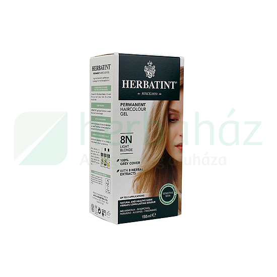 HERBATINT TERMÉSZETES TARTÓS HAJFESTÉK 8N (VILÁGOS SZŐKE) 150ML