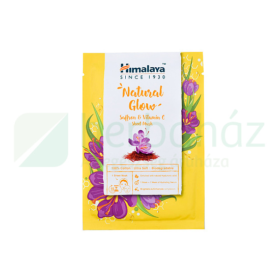 HIMALAYA TERMÉSZETES RAGYOGÁS TEXTILMASZK SÁFRÁNNYAL ÉS C-VITAMINNAL 1DB