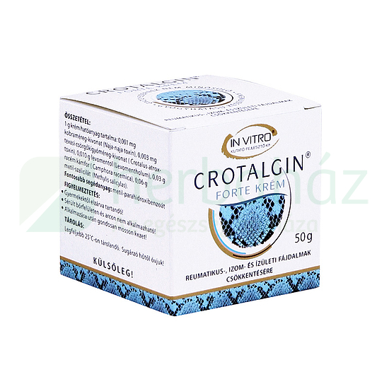 In vitro Crotalgin Forte krém 50ml - Csonterősítők, porckopás, ízületi gyulladás