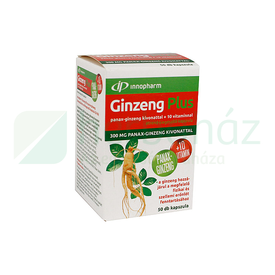 INNOPHARM GINZENG PLUS PANAX-GINZENG KIVONATTAL+10 VITAMINNAL KAPSZULA 50DB