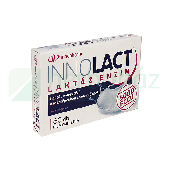 INNOPHARM INNOLACT LAKTÁZ ENZIM 6000FCCU FILMTABLETTA 60DB