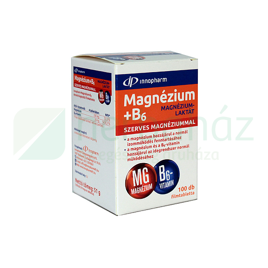 INNOPHARM MAGNÉZIUM LAKTÁT +B6 TABLETTA 100DB