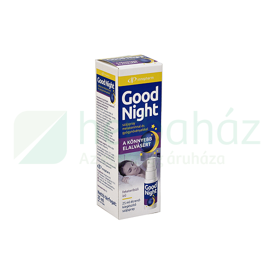 INNOPHARMA GOOD NIGHT SZÁJSPRAY MELATONINNAL ÉS GYÓGYNÖVÉNYEKKEL 25ML