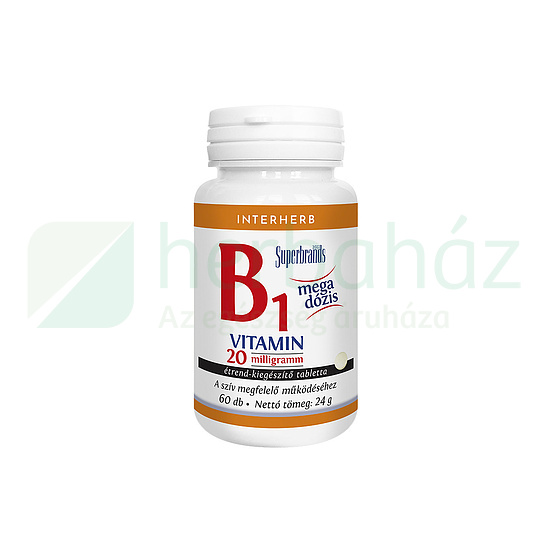 INTERHERB B1 VITAMIN 20MG TABLETTA 60DB