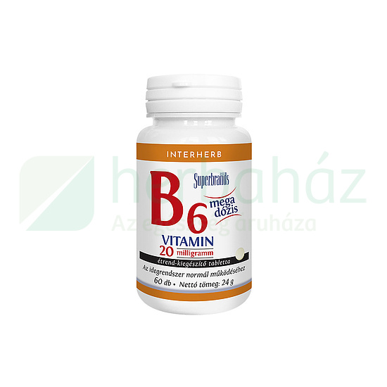 INTERHERB B6 VITAMIN 20MG TABLETTA 60DB