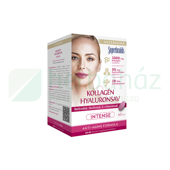 INTERHERB KOLLAGÉN - HYALURONSAV INTENSE SZÉPSÉGFORMULA TABLETTA 60DB