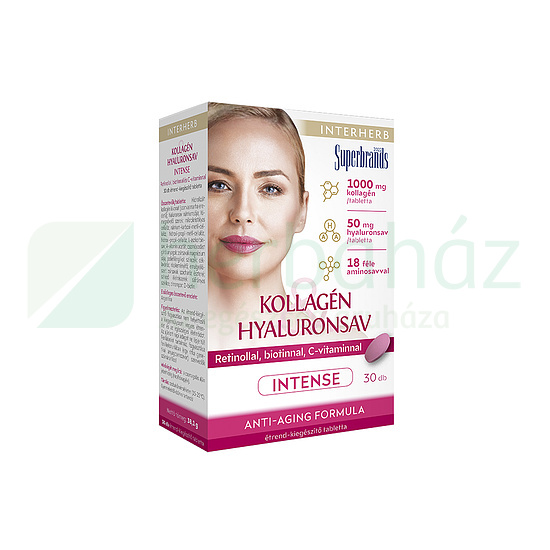 INTERHERB KOLLAGÉN-HYALURONSAV INTENSE TABLETTA 30DB