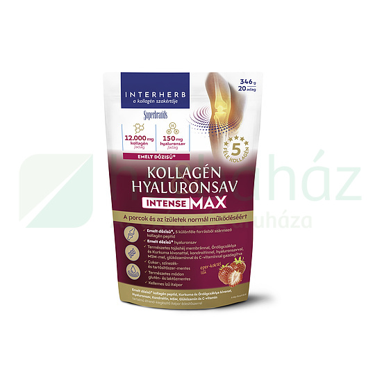 INTERHERB KOLLAGÉN&HYALURONSAV INTENSE-MAX PORCÉPÍTŐ ITALPOR EPER-KOKTÉL ÍZŰ 346G