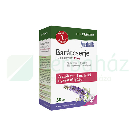 INTERHERB NAPI 1 BARÁTCSERJE EXTRAKTUM 75MG KAPSZULA 30DB
