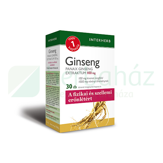 INTERHERB NAPI 1 GINSENG EXTRAKTUM KAPSZULA 30DB