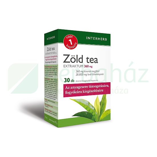 INTERHERB NAPI 1 ZÖLD TEA EXTRAKTUM KAPSZULA 30DB