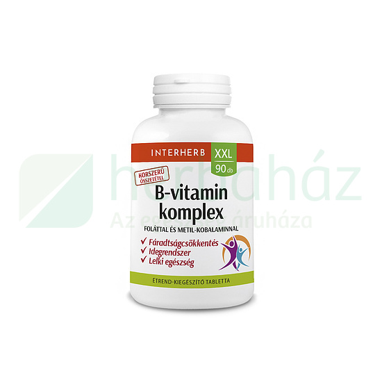 INTERHERB XXL B-VITAMIN KOMPLEX TABLETTA FOLÁTTAL ÉS METIL-KOBALAMINNAL 90DB