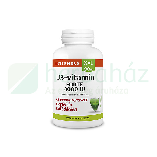 INTERHERB XXL D3-VITAMIN FORTE 4000 IU KAPSZULA 90DB