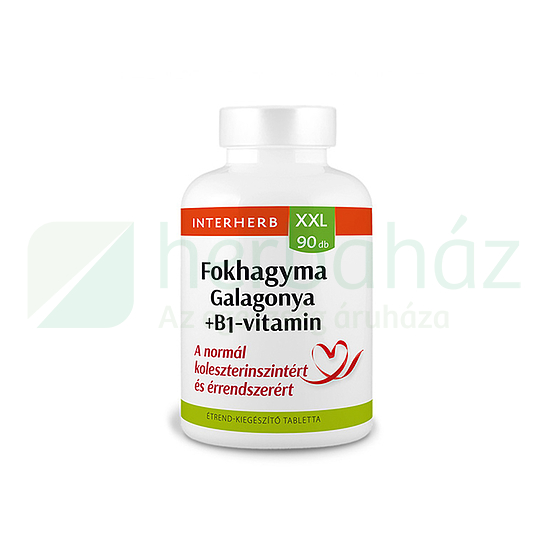 INTERHERB XXL FOKHAGYMA -GALAGONYA +B1 VITAMIN TABLETTA 90DB