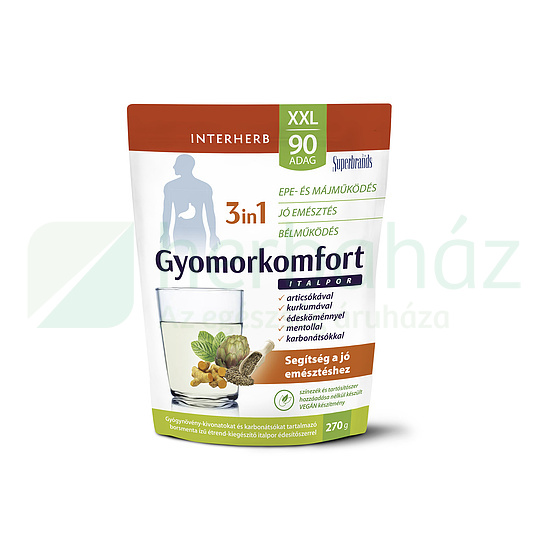 INTERHERB XXL GYOMORKOMFORT 3IN1 BORSMENTA ÍZŰ ITALPOR 90 ADAG 270G