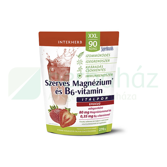 INTERHERB XXL SZERVES MAGNÉZIUM + B6 EPERÍZŰ ITALPOR 90 ADAG 270G