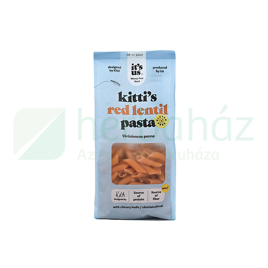 GLUTÉNMENTES ITS US KITTIS VÖRÖSLENCSE PENNE SZÁRAZTÉSZTA 200G