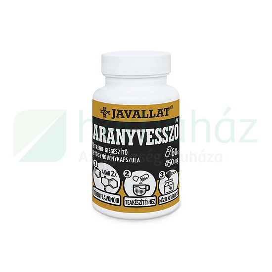 JAVALLAT ARANYVESSZŐ ÉTREND-KIEGÉSZÍTŐ GYÓGYNÖVÉNYKAPSZULA 60DB