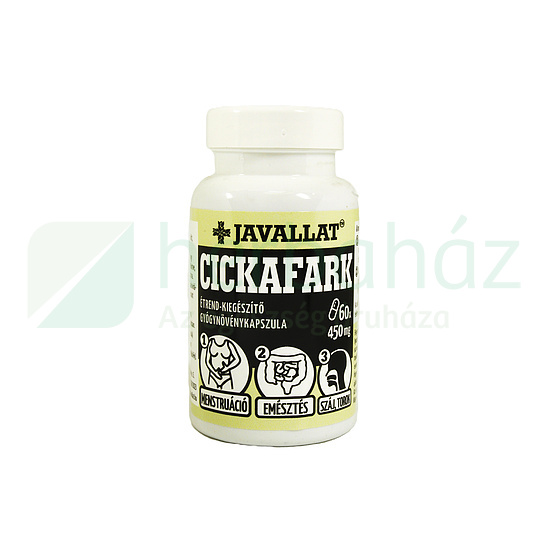 JAVALLAT CICKAFARK ÉTREND-KIEGÉSZÍTŐ GYÓGYNÖVÉNYKAPSZULA 60DB