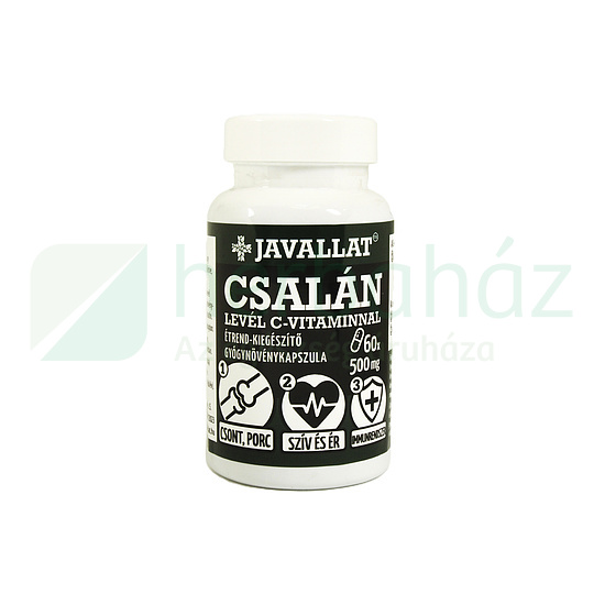 JAVALLAT CSALÁN LEVÉL C-VITAMINNAL ÉTREND-KIEGÉSZÍTŐ GYÓGYNÖVÉNYKAPSZULA 60DB