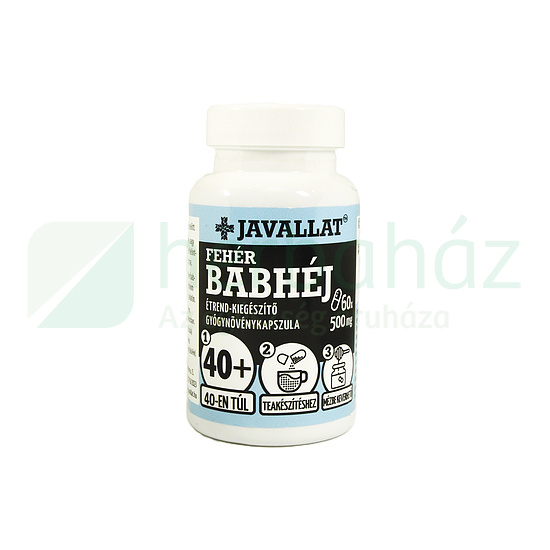 JAVALLAT FEHÉR BABHÉJ ÉTREND-KIEGÉSZÍTŐ GYÓGYNÖVÉNYKAPSZULA 60DB