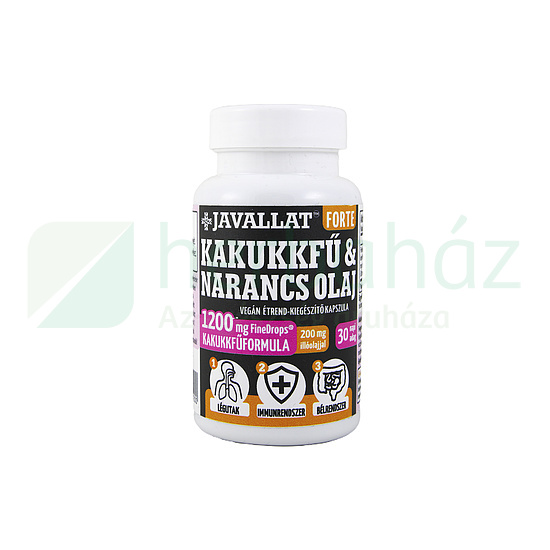 JAVALLAT FORTE KAKUKKFŰ & NARANCS OLAJ ÉTREND-KIEGÉSZÍTŐ KAPSZULA 60DB